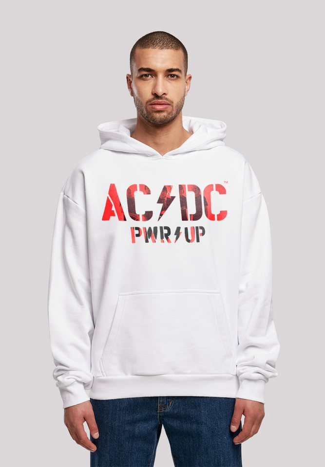 F4NT4STIC Kapuzenpullover ACDC PWRUP Photo Logo Print von F4NT4STIC