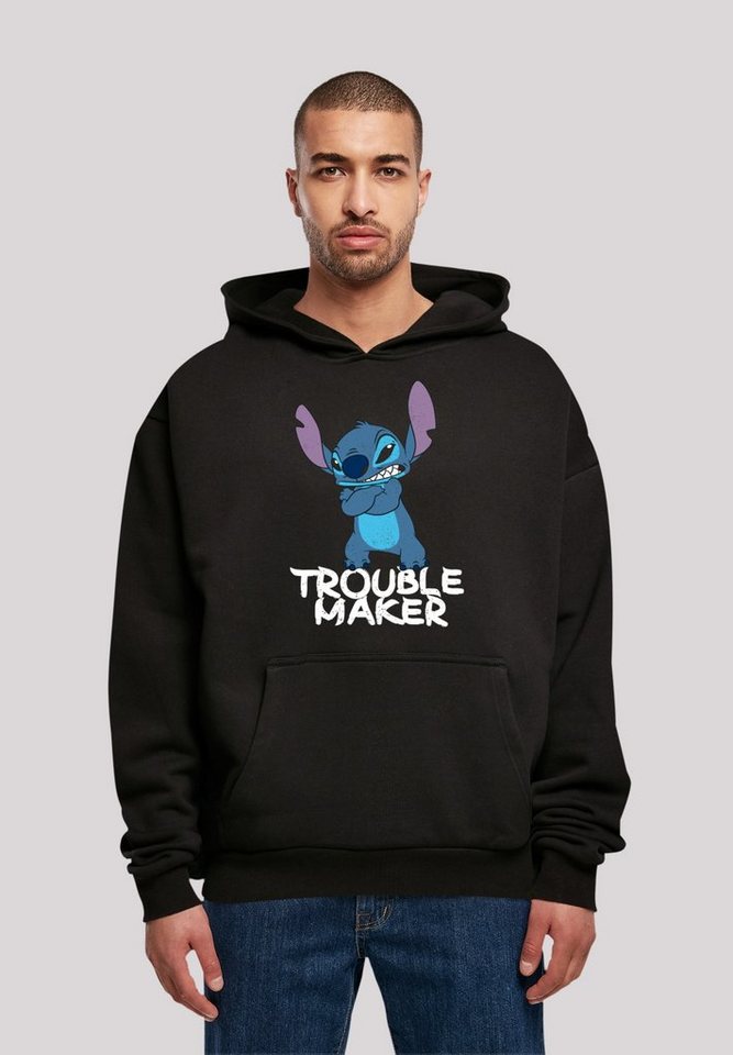 F4NT4STIC Kapuzenpullover Disney Lilo & Stitch Trouble Maker Hooded Sweater Premium Qualität von F4NT4STIC