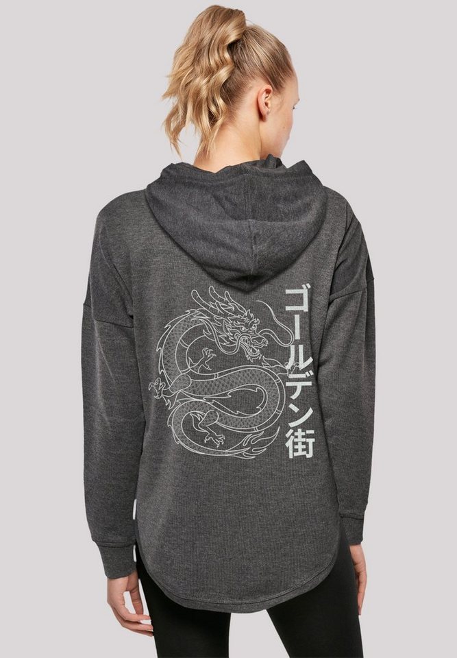 F4NT4STIC Kapuzenpullover Drache Golden Gai Print von F4NT4STIC