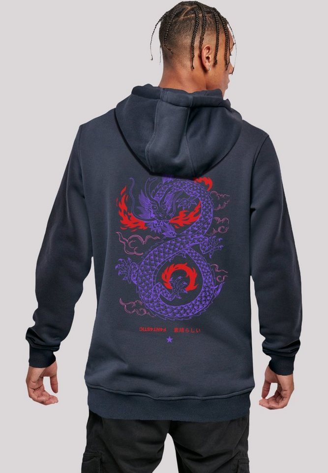 F4NT4STIC Kapuzenpullover Dragon fire Print von F4NT4STIC