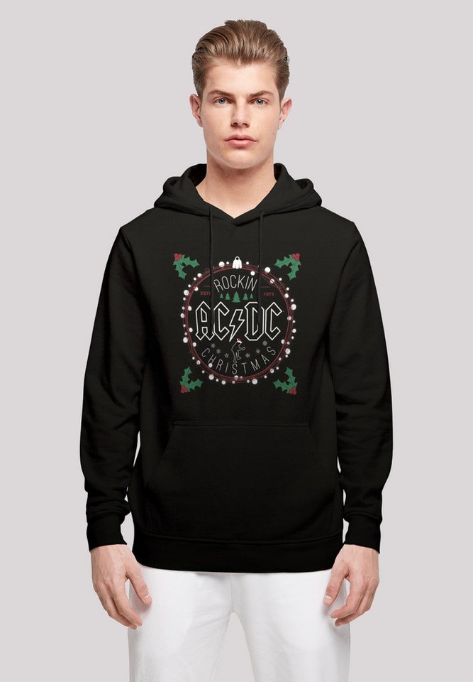 F4NT4STIC Kapuzenpullover ACDC Christmas Weihnachten Print von F4NT4STIC