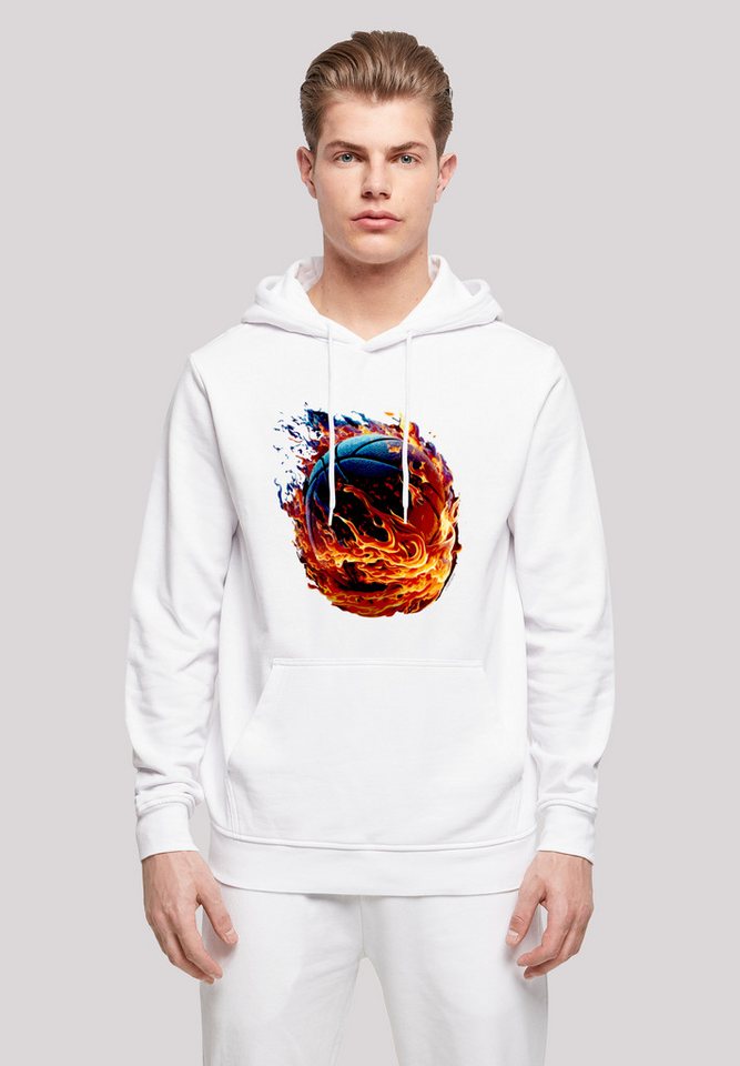 F4NT4STIC Kapuzenpullover Basketball On Fire Sport HOODIE Print von F4NT4STIC