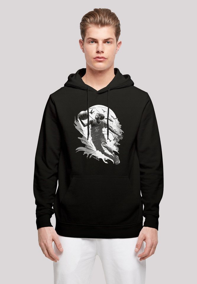 F4NT4STIC Kapuzenpullover Basketball Spieler Print von F4NT4STIC