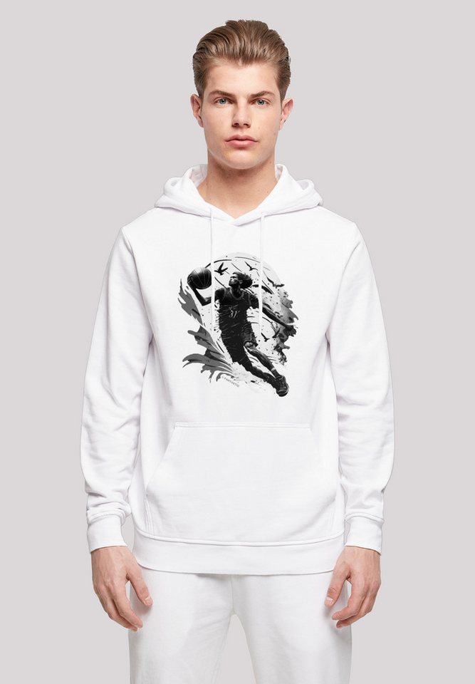 F4NT4STIC Kapuzenpullover Basketball Spieler Print von F4NT4STIC