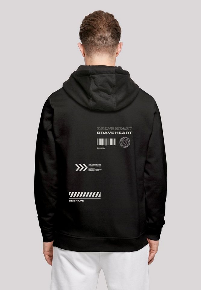 F4NT4STIC Kapuzenpullover Brave Heart HOODIE Print von F4NT4STIC
