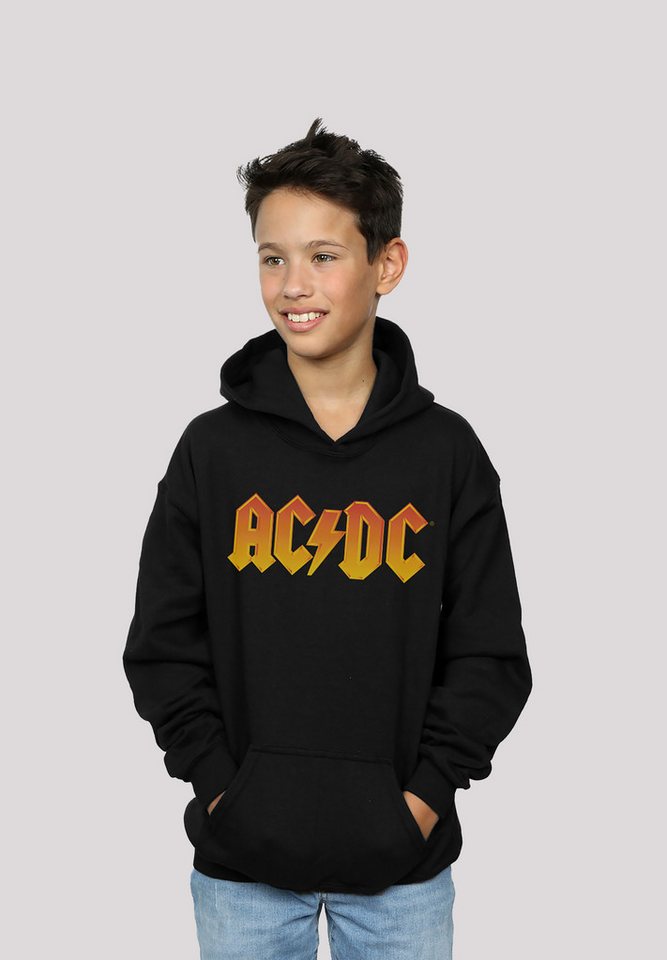 F4NT4STIC Kapuzenpullover ACDC Fire Logo - Premium Rock Metal Musik Fan Merch Unisex Kinder,Premium Merch,Jungen,Mädchen,Bandshirt von F4NT4STIC