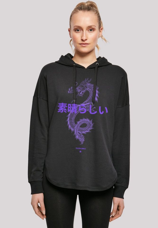 F4NT4STIC Kapuzenpullover Drache Japan Print von F4NT4STIC