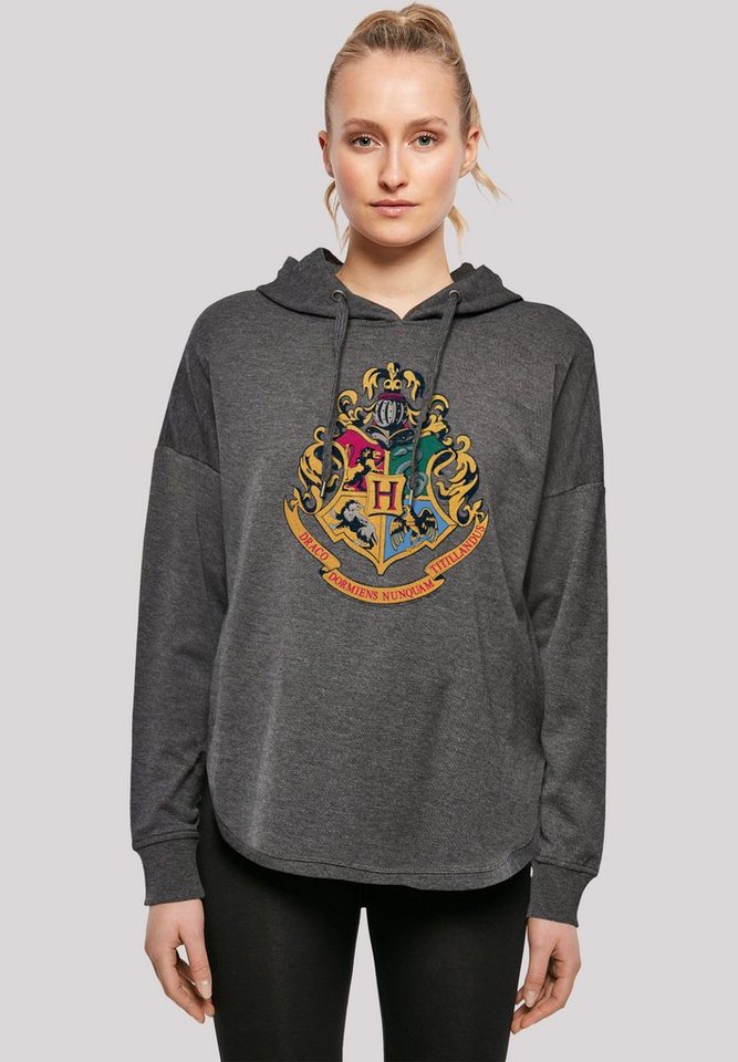 F4NT4STIC Kapuzenpullover Harry Potter Hogwarts Crest Gold Print von F4NT4STIC