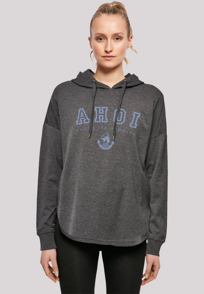 F4NT4STIC Kapuzenpullover Oversized Hoodie Ahoi Knut & Jan Hamburg Print von F4NT4STIC