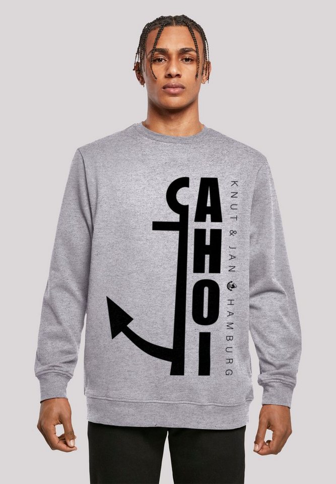 F4NT4STIC Kapuzenpullover Ahoi Anker Knut & Jan Hamburg Print von F4NT4STIC
