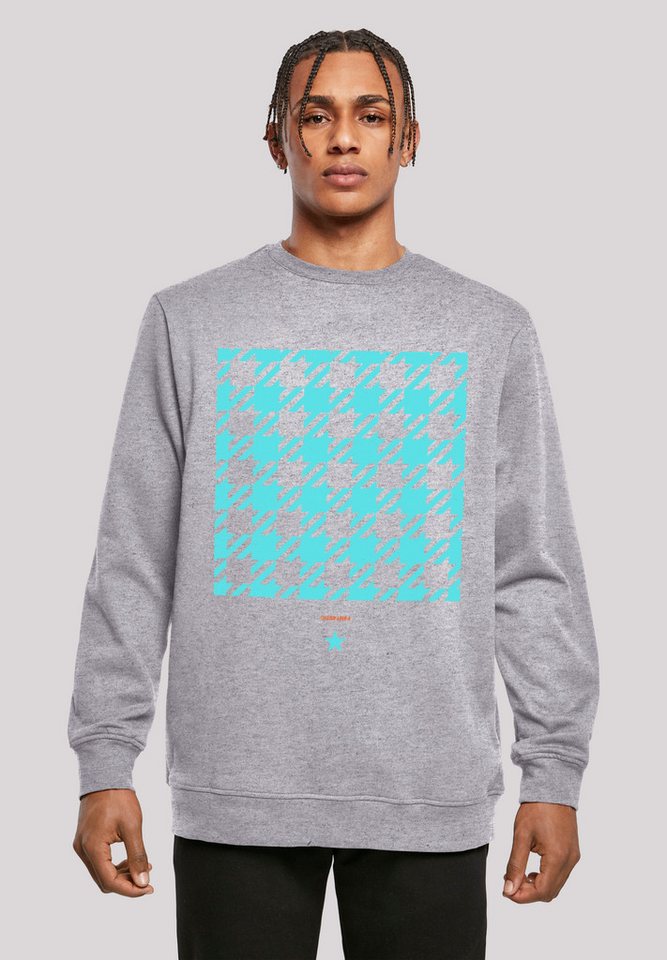F4NT4STIC Kapuzenpullover Hahnentritt Karo blau Print von F4NT4STIC