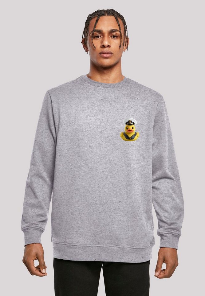 F4NT4STIC Kapuzenpullover Rubber Duck Captain CREW Print von F4NT4STIC