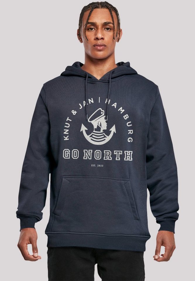 F4NT4STIC Kapuzenpullover Go North Logo Print von F4NT4STIC