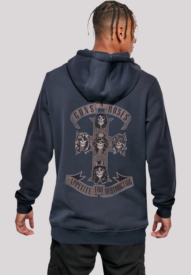 F4NT4STIC Kapuzenpullover Guns 'n' Roses Appetite for Destruction Sepia Premium Qualität von F4NT4STIC