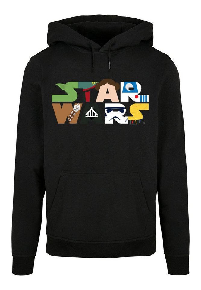 F4NT4STIC Rundhalspullover F4NT4STIC Herren Star Wars Character Logo with Basic Hoody (1-tlg) von F4NT4STIC