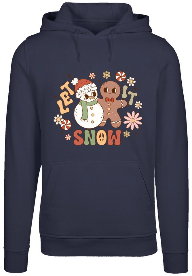 F4NT4STIC Kapuzenpullover Let It Snow Groovy Christmas Gingerbread Premium Qualität von F4NT4STIC