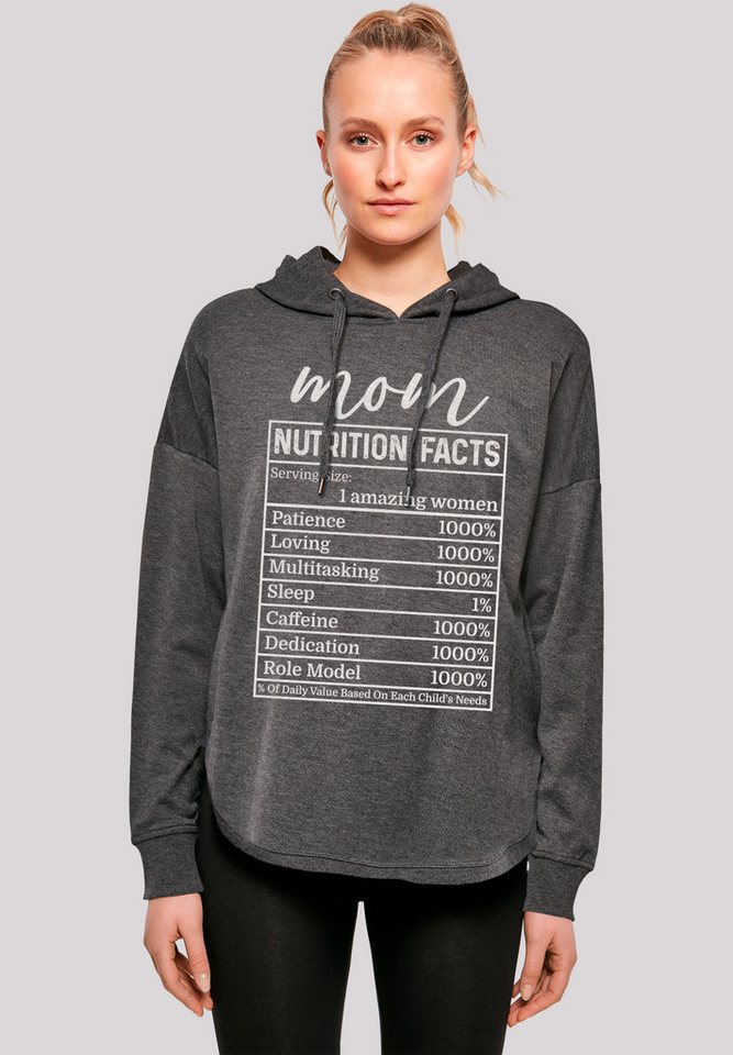 F4NT4STIC Kapuzenpullover Muttertag Mama Nährwerte Lustig weiss Premium Qualität von F4NT4STIC