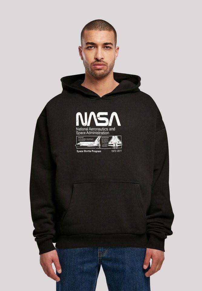 F4NT4STIC Kapuzenpullover NASA Classic Space Shuttle Herren,Premium Merch,Oversize,Kapuzenpullover,Bedruckt von F4NT4STIC