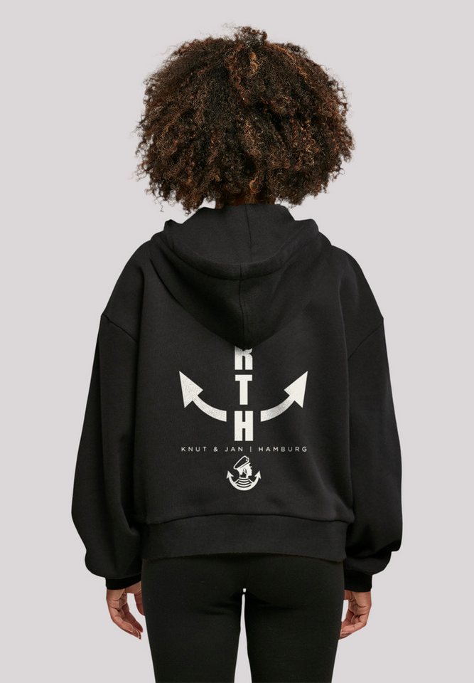 F4NT4STIC Kapuzenpullover North Anchor with Ladies Organic Oversized Hoody Print von F4NT4STIC