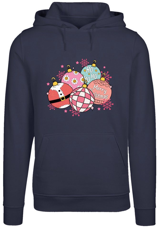 F4NT4STIC Kapuzenpullover Pink Cute Christmas Tree Balls Premium Qualität von F4NT4STIC
