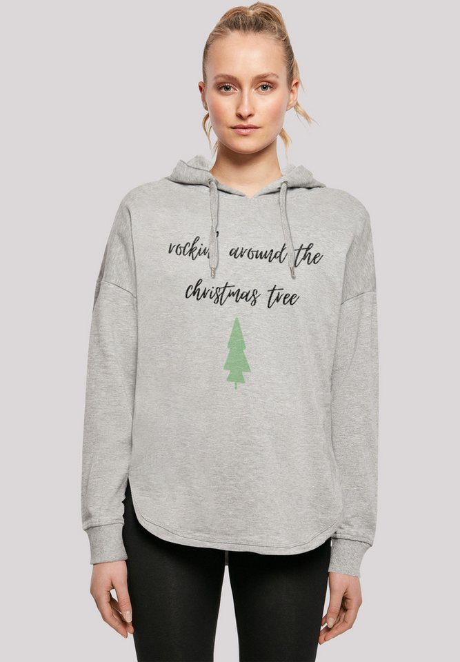 F4NT4STIC Kapuzenpullover Rockin around the christmas tree Print von F4NT4STIC