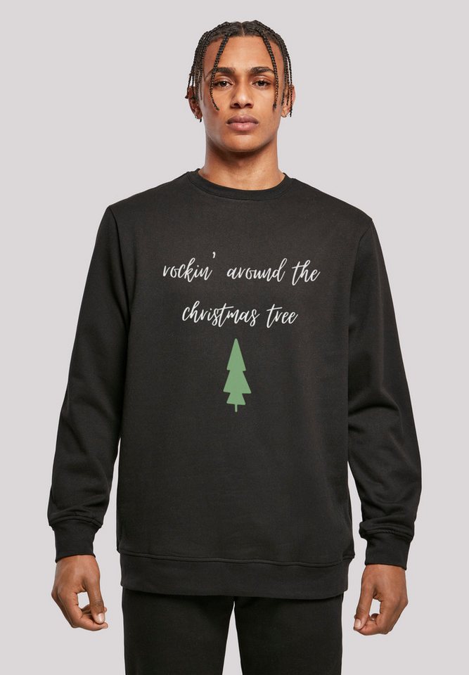 F4NT4STIC Kapuzenpullover Rockin around the christmas tree Print von F4NT4STIC