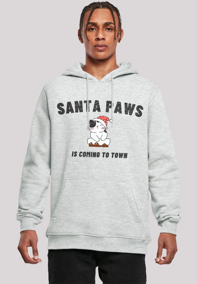 F4NT4STIC Kapuzenpullover Santa Paws Christmas Cat Premium Qualität, Rock-Musik, Band von F4NT4STIC