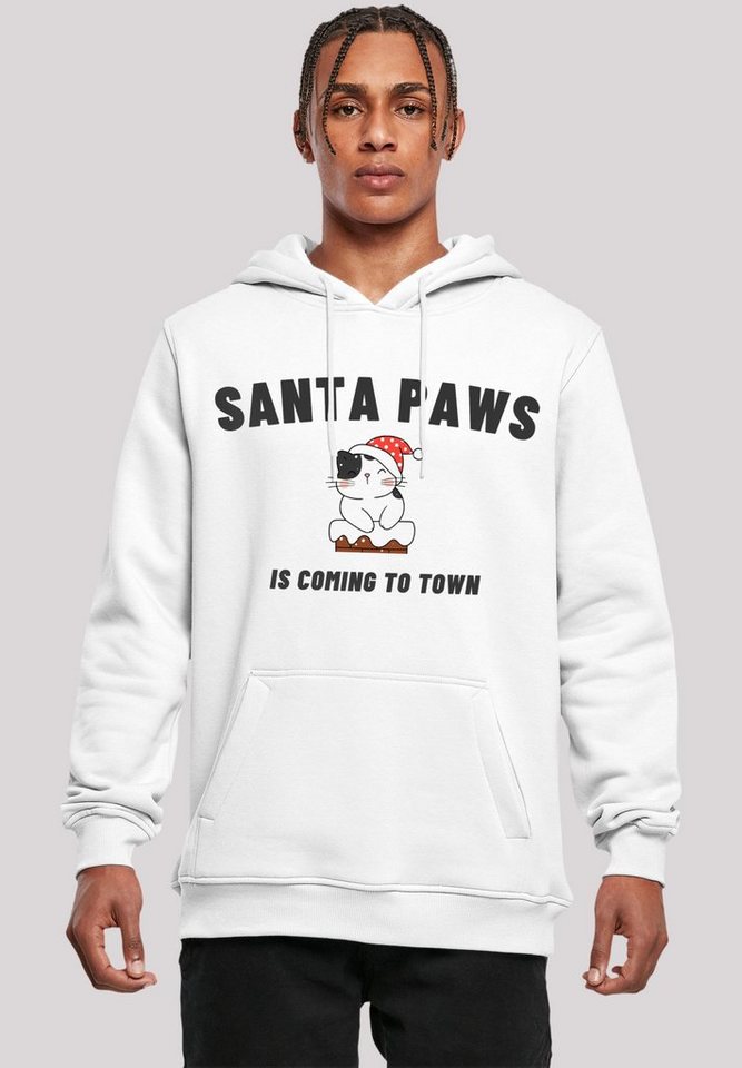 F4NT4STIC Kapuzenpullover Santa Paws Christmas Cat Premium Qualität, Rock-Musik, Band von F4NT4STIC