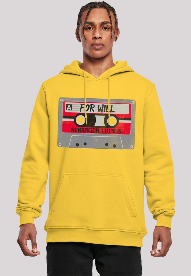 F4NT4STIC Kapuzenpullover Stranger Things Cassette For Will Netflix TV Series Premium Qualität von F4NT4STIC