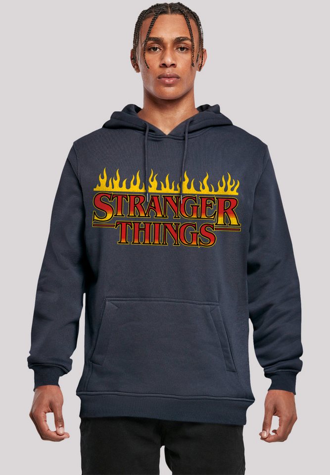 F4NT4STIC Kapuzenpullover Stranger Things Fire Logo Men Netflix TV Series Premium Qualität von F4NT4STIC