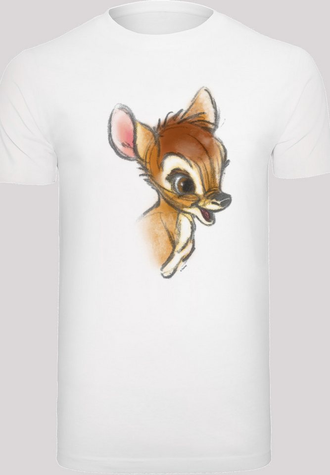 F4NT4STIC Kurzarmshirt F4NT4STIC Herren Bambi Drawing with T-Shirt Round Neck (1-tlg) von F4NT4STIC