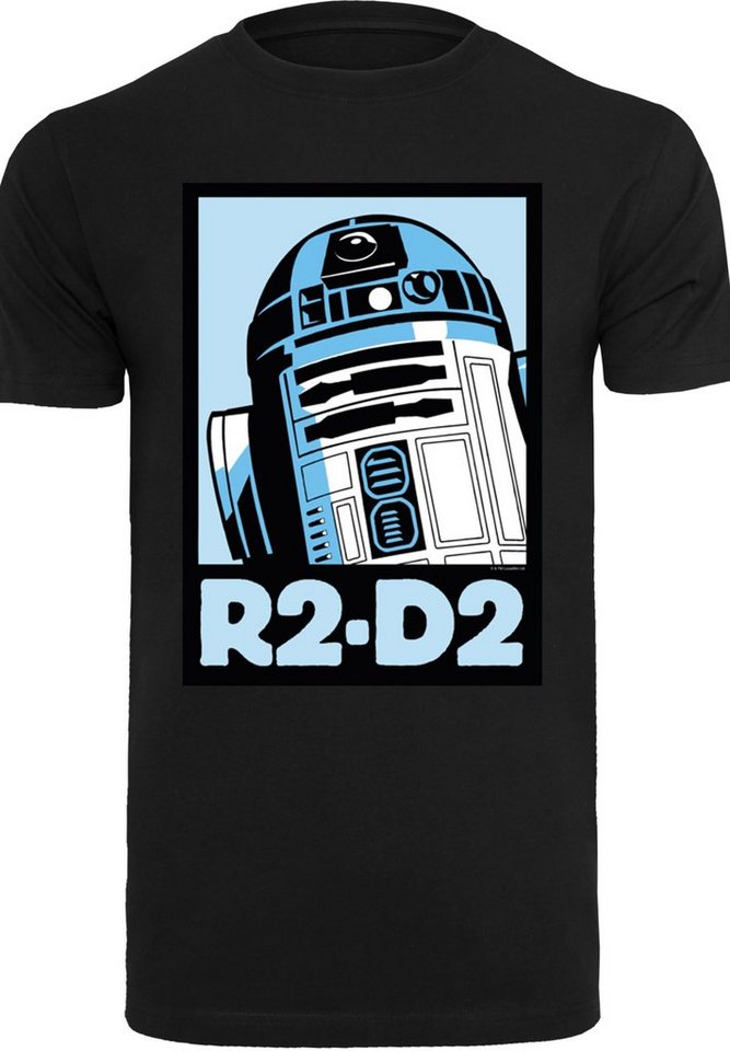 F4NT4STIC Kurzarmshirt F4NT4STIC Herren Star Wars R2-D2 Poster with T-Shirt Round Neck (1-tlg) von F4NT4STIC