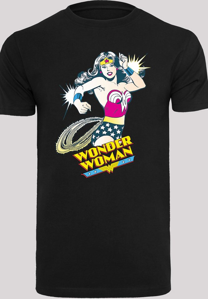 F4NT4STIC Kurzarmshirt F4NT4STIC Herren Wonder Woman Lasso -BLK with T-Shirt Round Neck (1-tlg) von F4NT4STIC