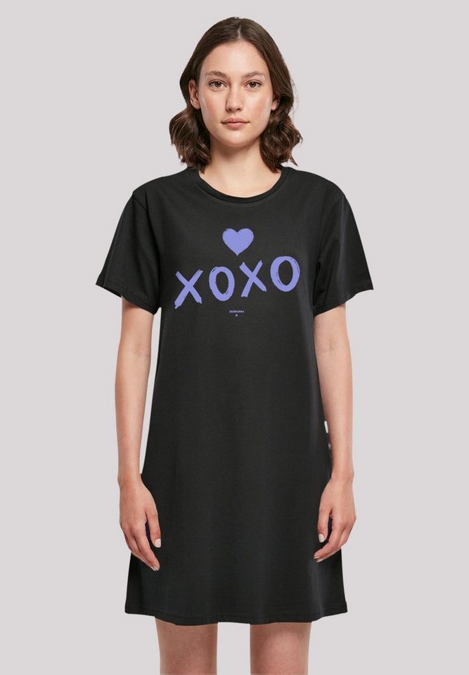 F4NT4STIC Shirtkleid Valentinstag xoxo Damen T-Shirt Kleid Print von F4NT4STIC