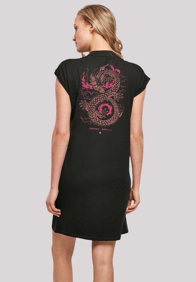 F4NT4STIC Shirtkleid Drachen Feuer Print von F4NT4STIC