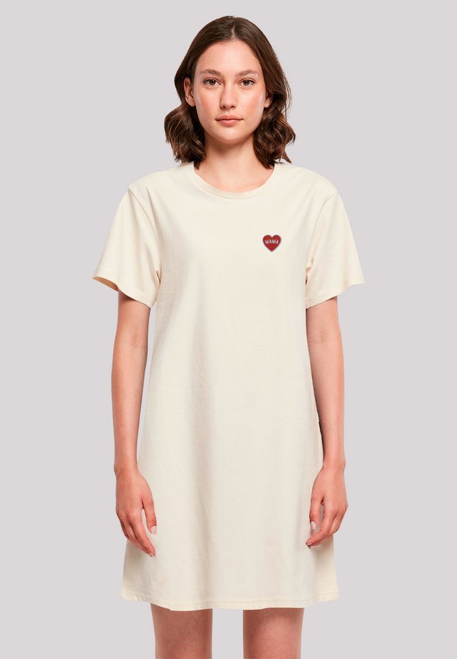 F4NT4STIC Shirtkleid Mama Herz Bestickt Premium Qualität von F4NT4STIC