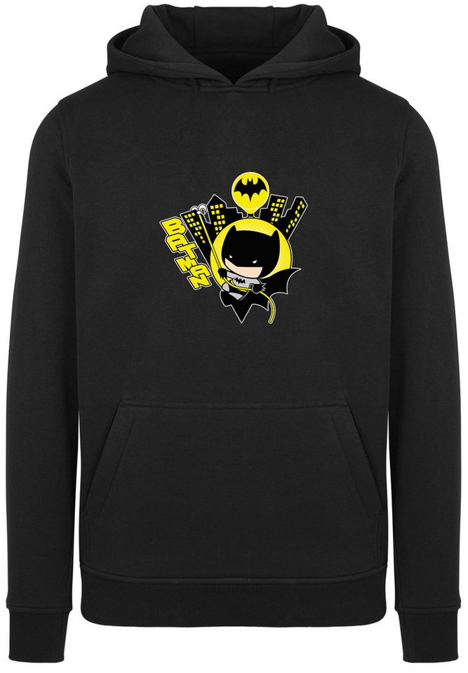 F4NT4STIC Sweatshirt F4NT4STIC Herren Chibi Batman Swinging with Fitted heavy hoody (1-tlg) von F4NT4STIC