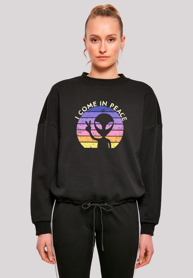 F4NT4STIC Sweatshirt Alien Peace Sunset Premium Qualität von F4NT4STIC