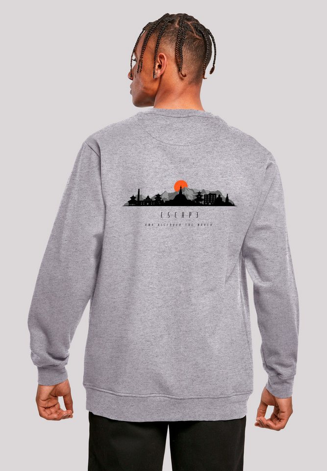 F4NT4STIC Sweatshirt Escape Discover the World Asian Town Premium Qualität, ESCAPE Collection von F4NT4STIC