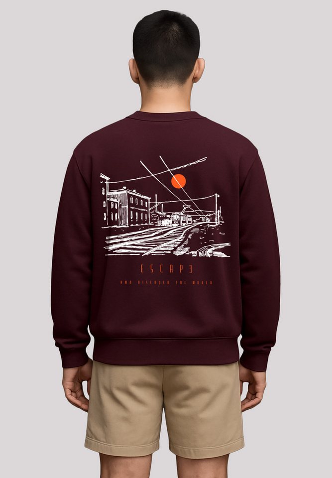 F4NT4STIC Sweatshirt Escape Discover the World Town Train Station Premium Qualität, ESCAPE Collection F4NT4STIC Sweatshirt Escape Discover the World Town Train Station Premium Qualität, ESCAPE Collection von F4NT4STIC