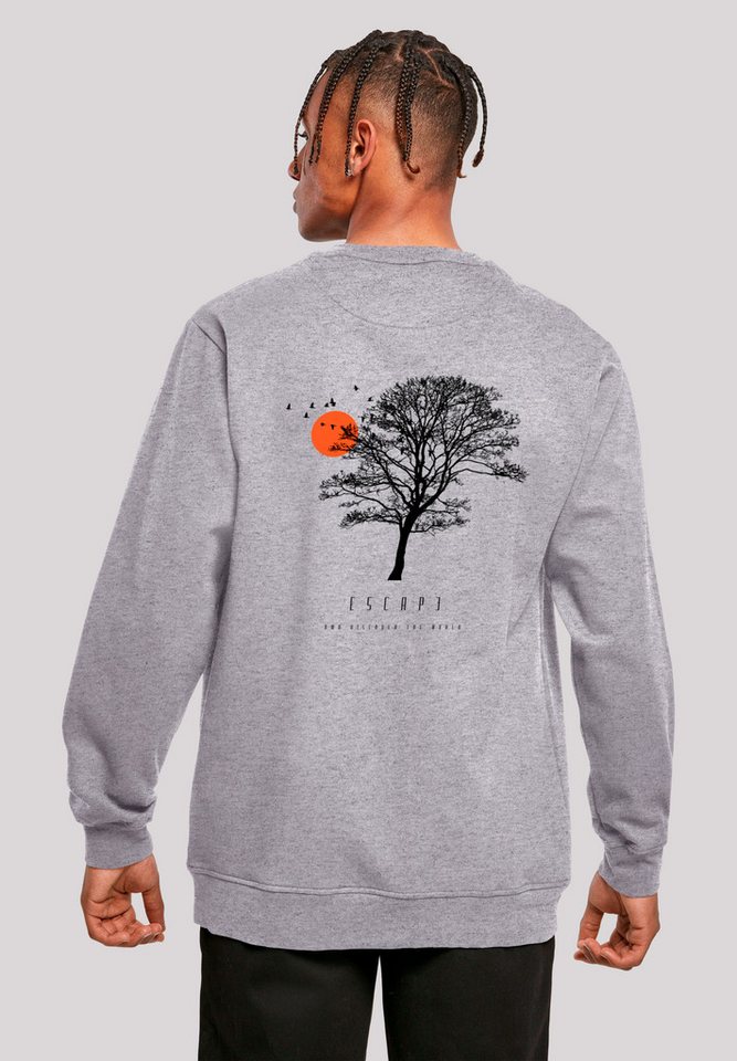 F4NT4STIC Sweatshirt Escape Discover the World Tree Birds Premium Qualität, ESCAPE Collection von F4NT4STIC