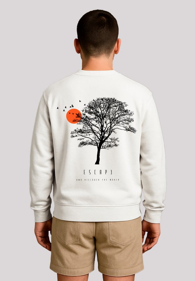 F4NT4STIC Sweatshirt Escape Discover the World Tree Birds Premium Qualität, ESCAPE Collection von F4NT4STIC