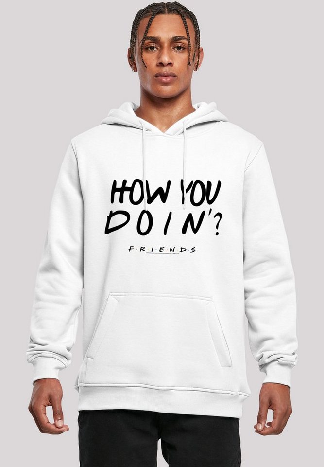 F4NT4STIC Sweatshirt FRIENDS TV Serie How You Doin? WHT Herren,Premium Merch,Slim-Fit,Kapuzenpullover,Bedruckt von F4NT4STIC