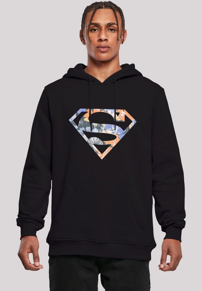 F4NT4STIC Sweatshirt Hoodie DC Comics Superman Floral Logo Superheld Herren,Premium Merch,Slim-Fit,Kapuzenpullover,Bedruckt von F4NT4STIC