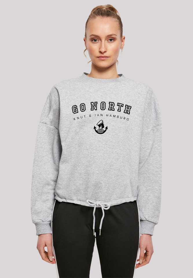 F4NT4STIC Sweatshirt Go North Knut & Jan Hamburg Print von F4NT4STIC