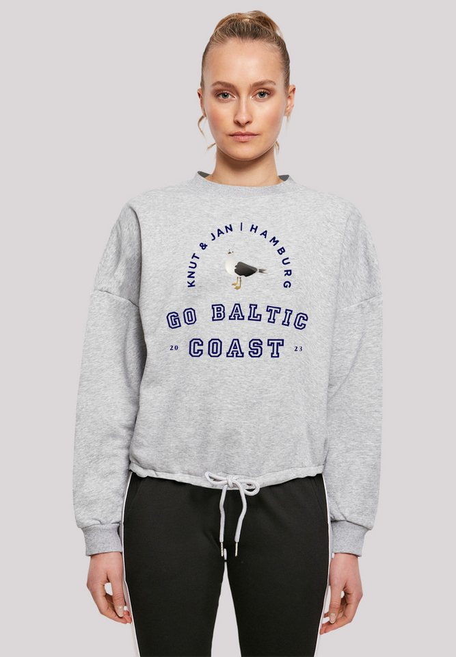 F4NT4STIC Sweatshirt Möwe Knut & Jan Hamburg Print von F4NT4STIC