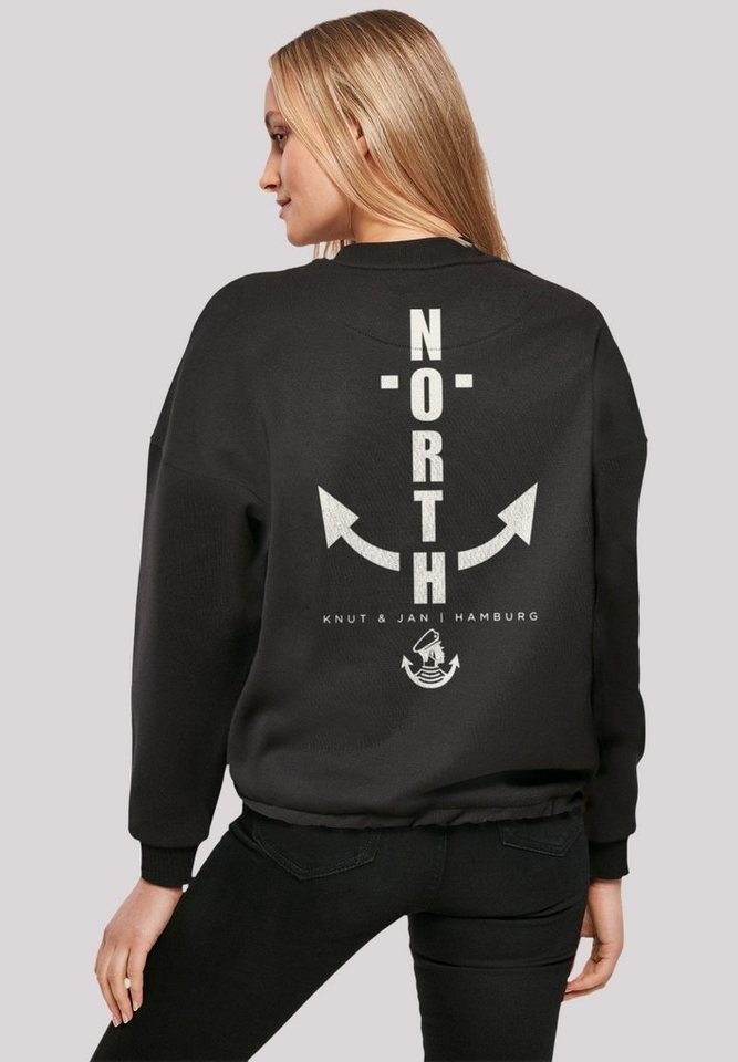 F4NT4STIC Sweatshirt North Anchor Knut & Jan Hamburg Print von F4NT4STIC