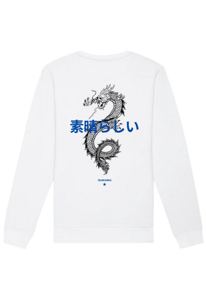 F4NT4STIC Sweatshirt Drache Japan Print von F4NT4STIC