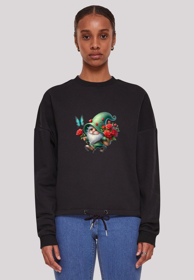 F4NT4STIC Sweatshirt Gnom Frühling Blumen Schmetterling Premium Qualität von F4NT4STIC