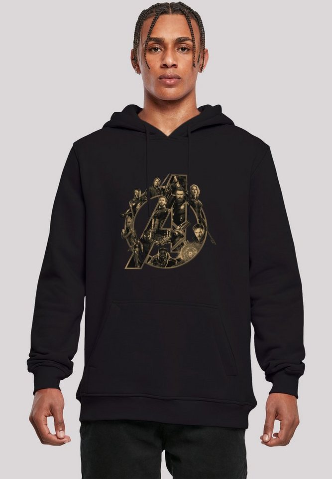 F4NT4STIC Sweatshirt Marvel Avengers Infinity War Marvel Logo Herren,Premium Merch,Slim-Fit,Kapuzenpullover,Logo Print von F4NT4STIC